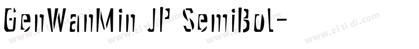 GenWanMin JP SemiBol字体转换